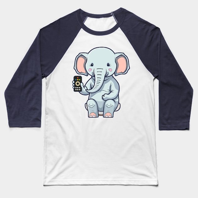 Under Control Elephant Baseball T-Shirt by anderleao